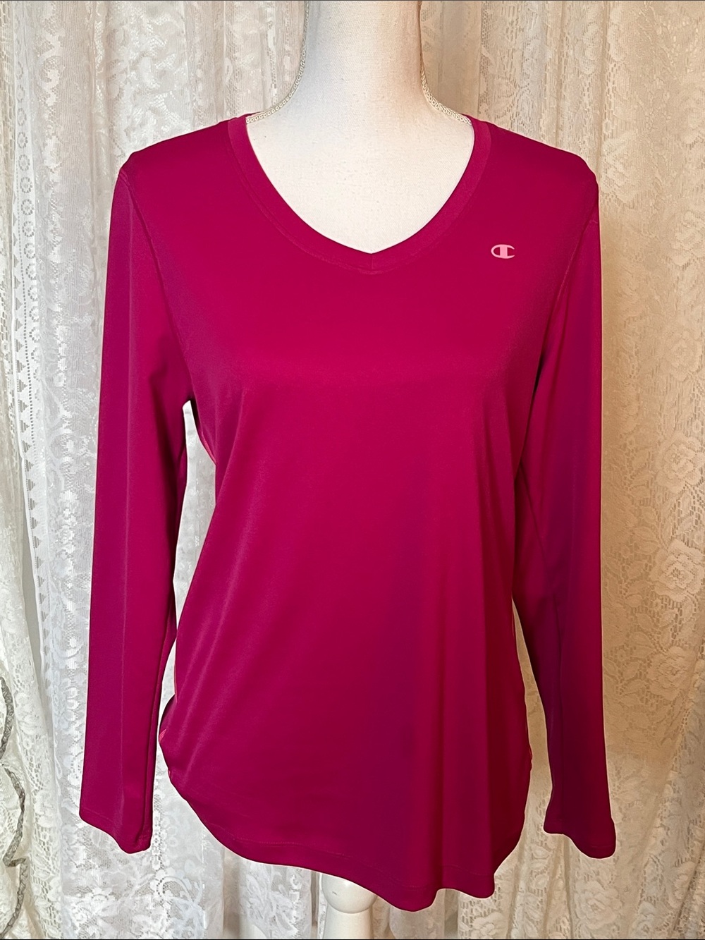 Champion Long-Sleeve V-Neck Top